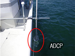ADCP「超音波ドップラー多層流向流速計」による曳行観測2